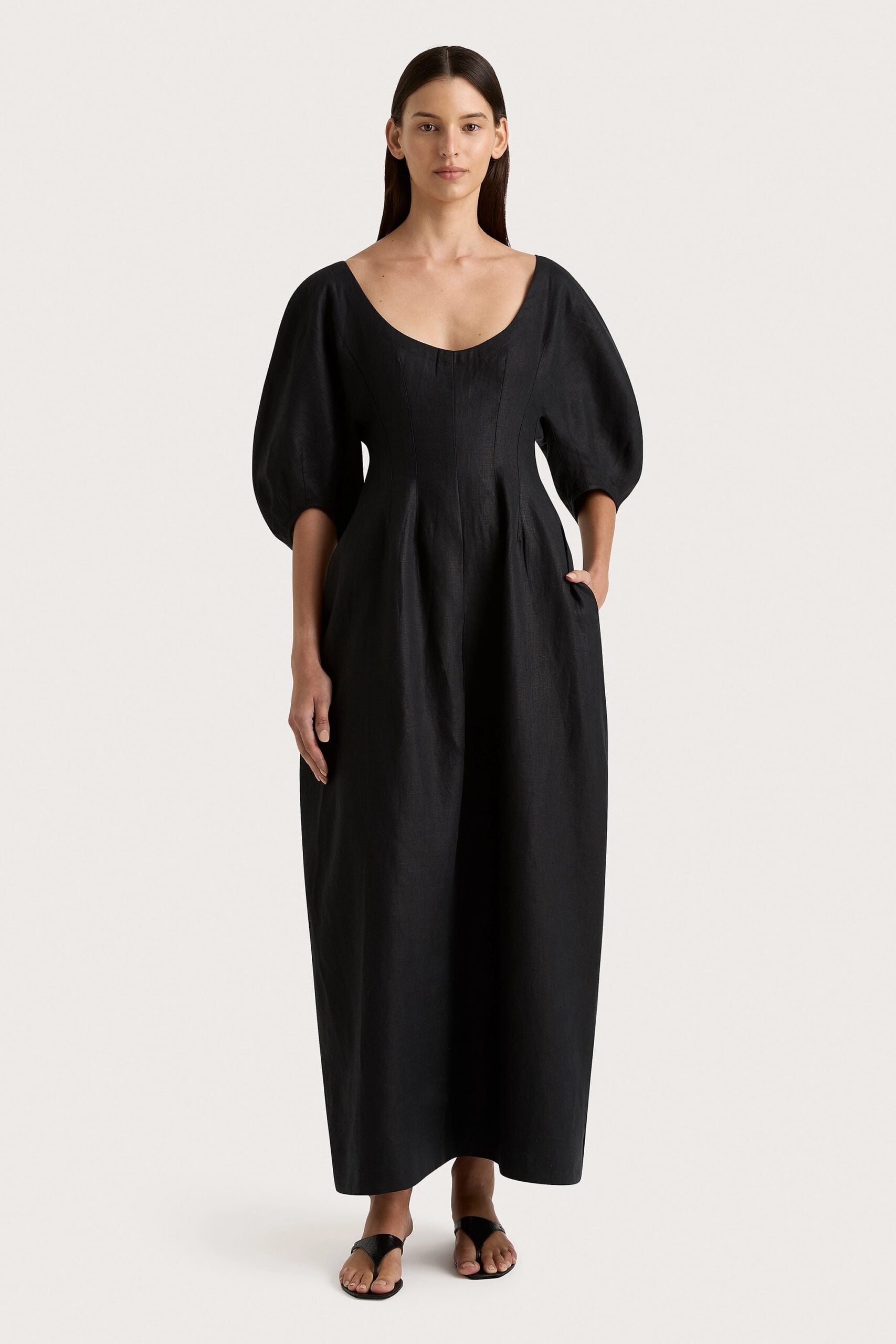 Faithfull The Brand Raynara Maxi Dress Black - Image 1