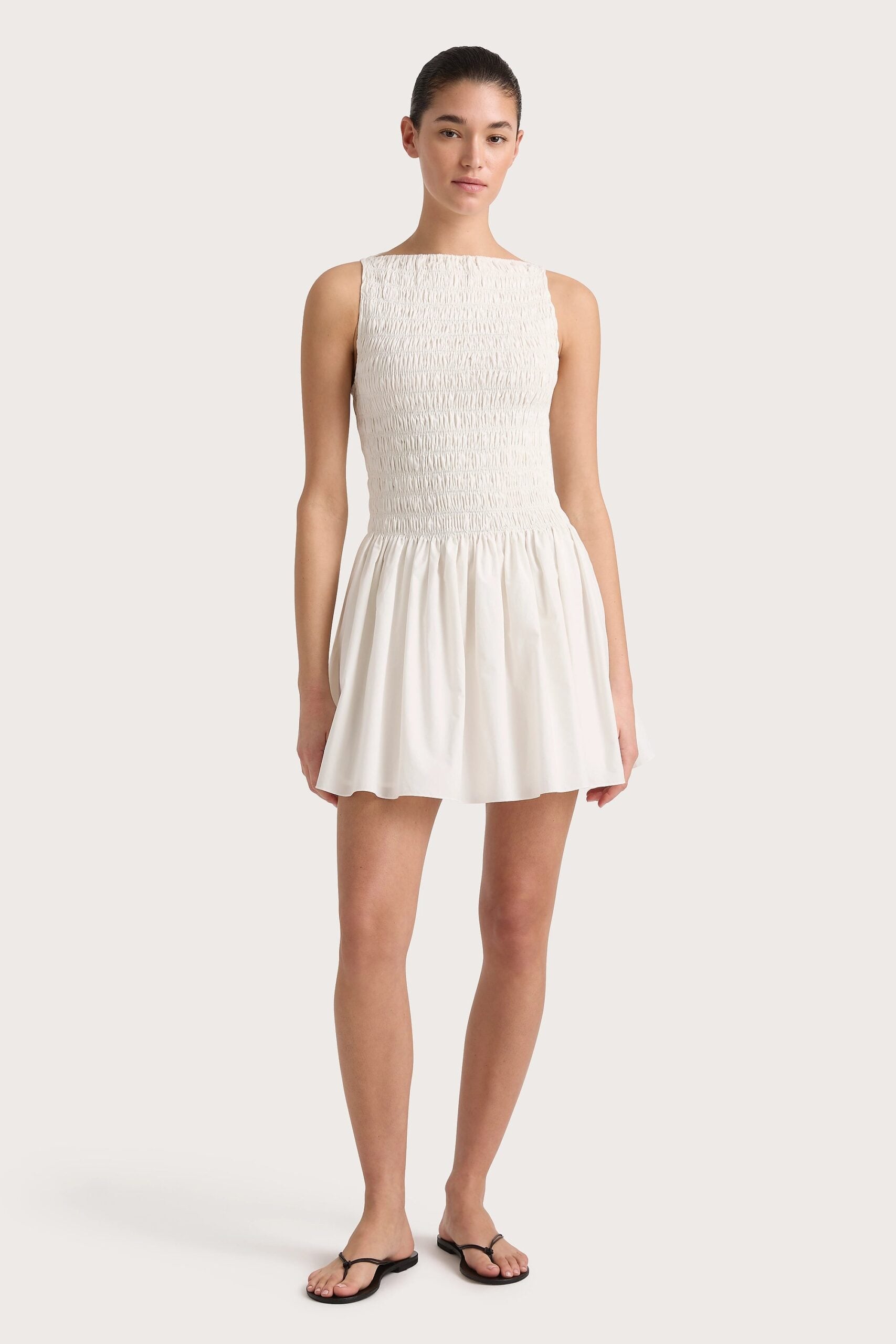Faithfull The Brand Noa Mini Dress White - Image 1