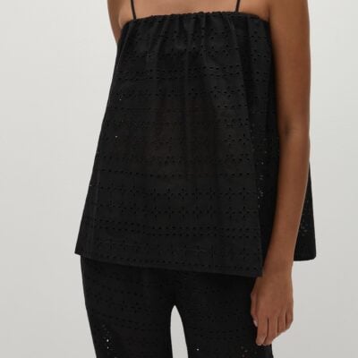 Faithfull The Brand Navia Top Agnes Broderie Anglaise Black - Image 2