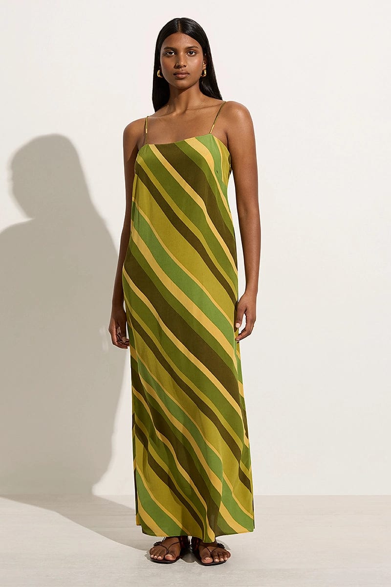 Faithfull The Brand Muni Maxi Dress Cisco Stripe Palm - Image 1