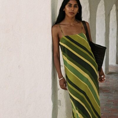 Faithfull The Brand Muni Maxi Dress Cisco Stripe Palm - Image 2