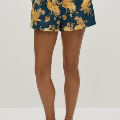 Faithfull The Brand Mirelle Mini Shorts Nora Floral Navy - Image 2