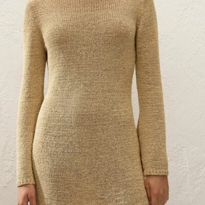 Faithfull The Brand Micah Mini Dress Wheat - Image 2