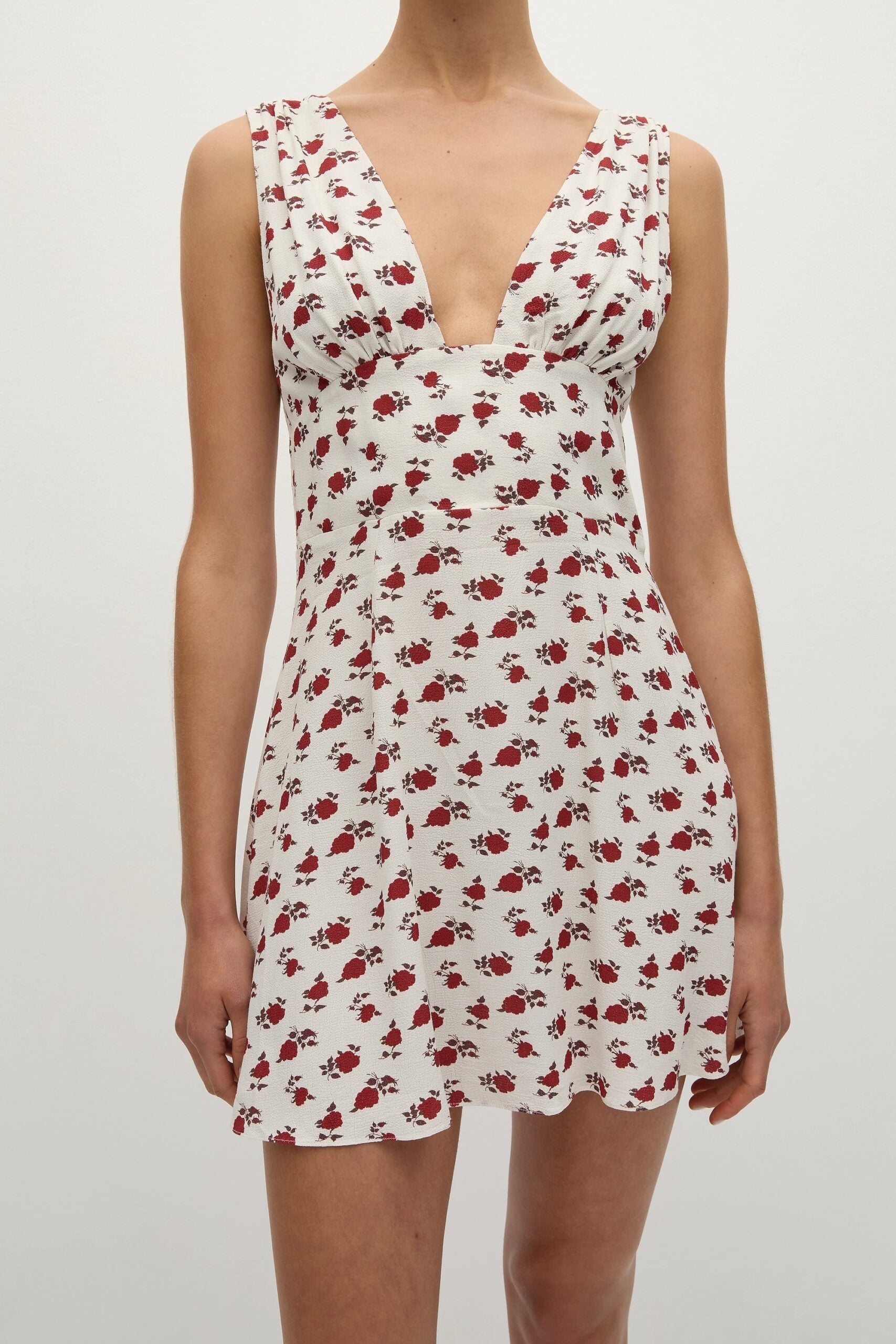 Faithfull The Brand Mela Mini Dress Hazy Rose Deep Red - Image 2