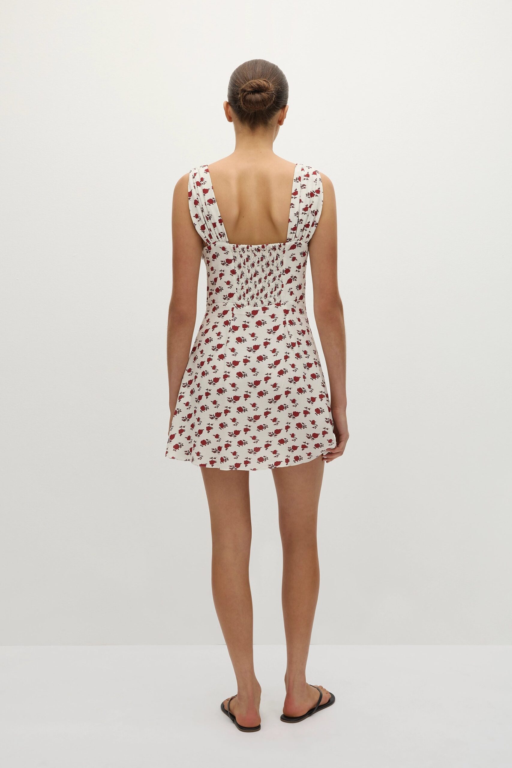 Faithfull The Brand Mela Mini Dress Hazy Rose Deep Red - Image 3