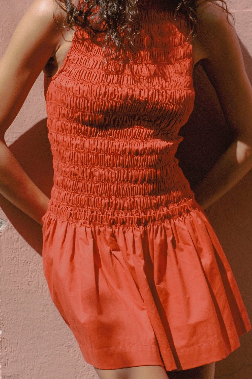 MNFTB191026063544291_2 Faithfull The Brand Maria Mini Dress Dusty Tomato - Image 2