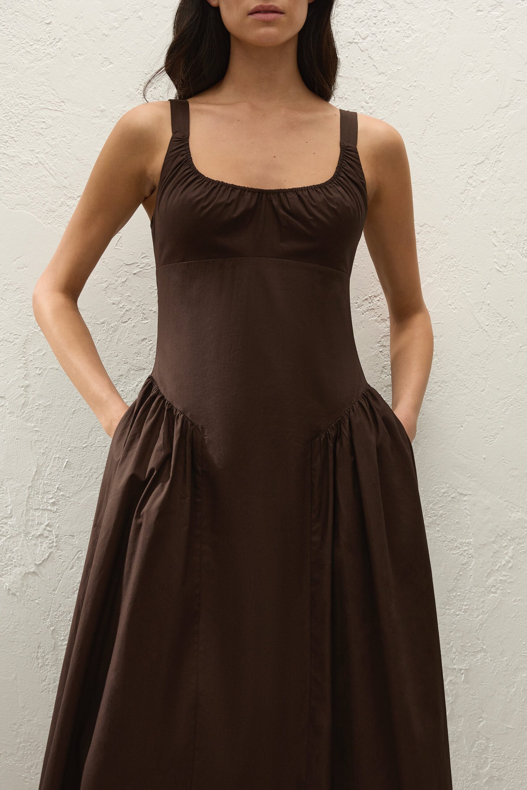 MNFTB191026063544296_2 Faithfull The Brand Marcella Midi Dress Espresso - Image 2
