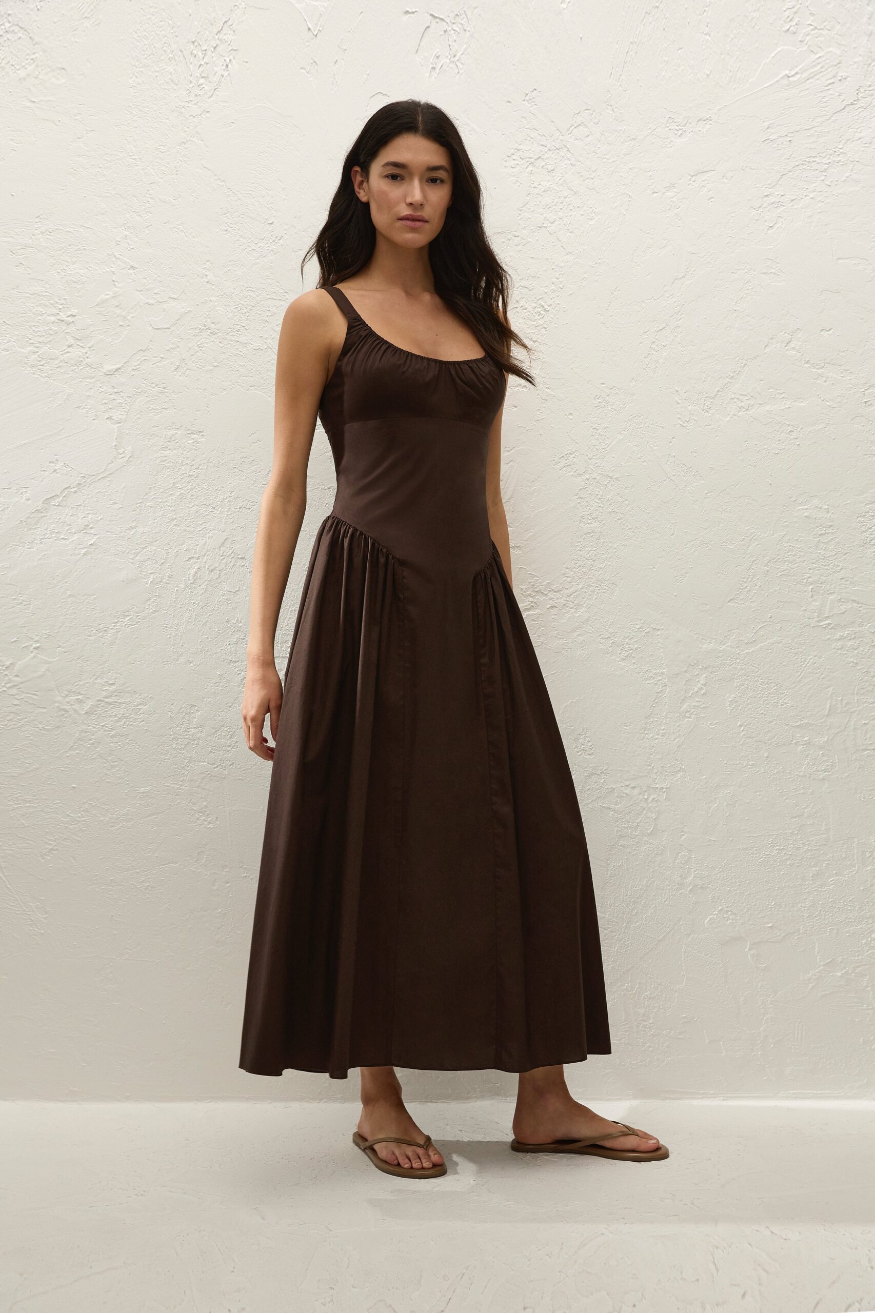 MNFTB191026063544296_3 Faithfull The Brand Marcella Midi Dress Espresso - Image 3