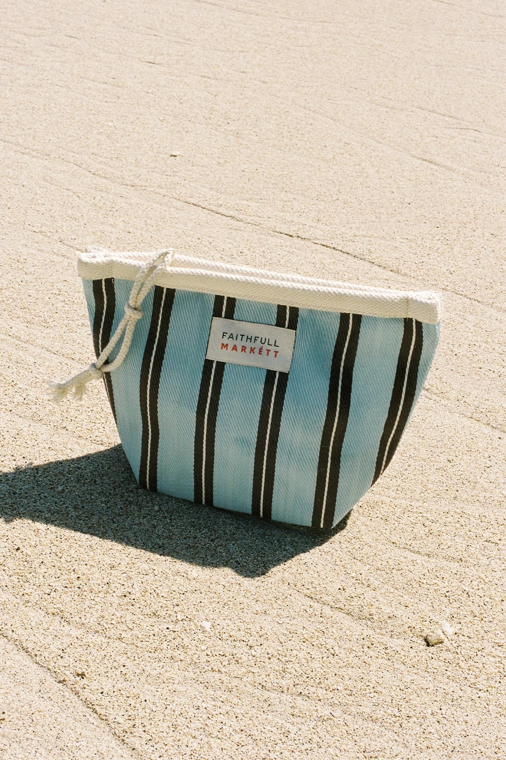 Faithfull The Brand MARKÉTT Maxi Pouch Stripe Aqua Chocolate - Image 1