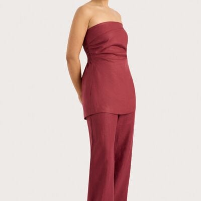 Faithfull The Brand Lulea Pant Wine - Image 1