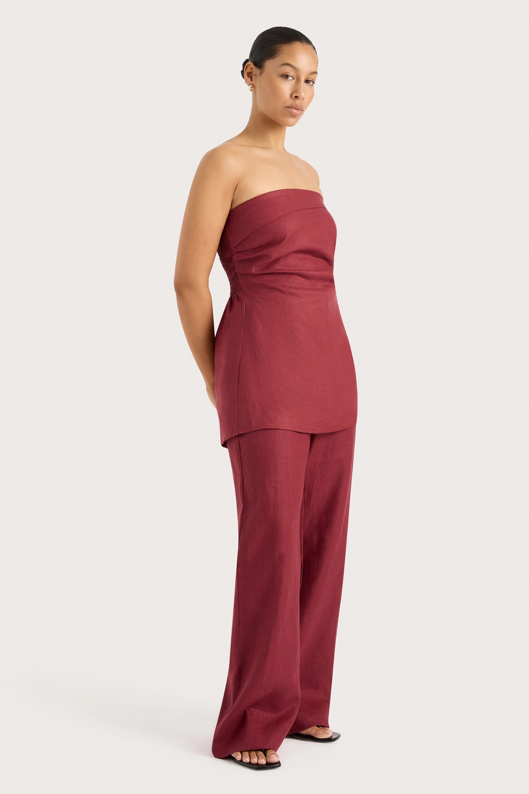 Faithfull The Brand Lulea Pant Wine - Image 1