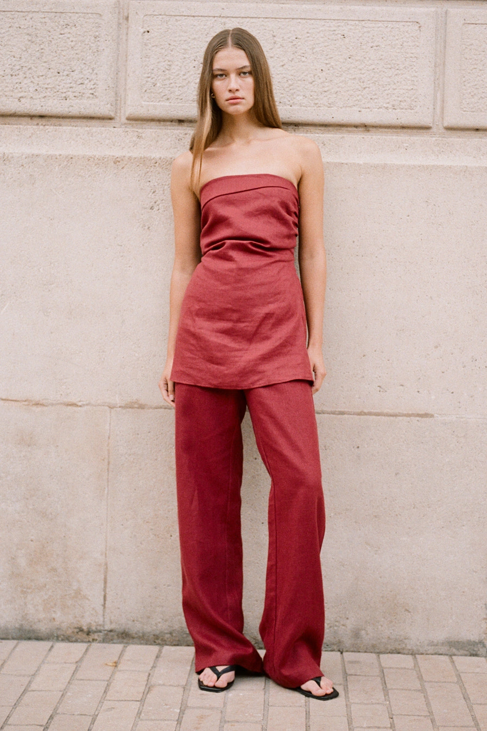MNFTB191026063544305_2 Faithfull The Brand Lulea Pant Wine - Image 2