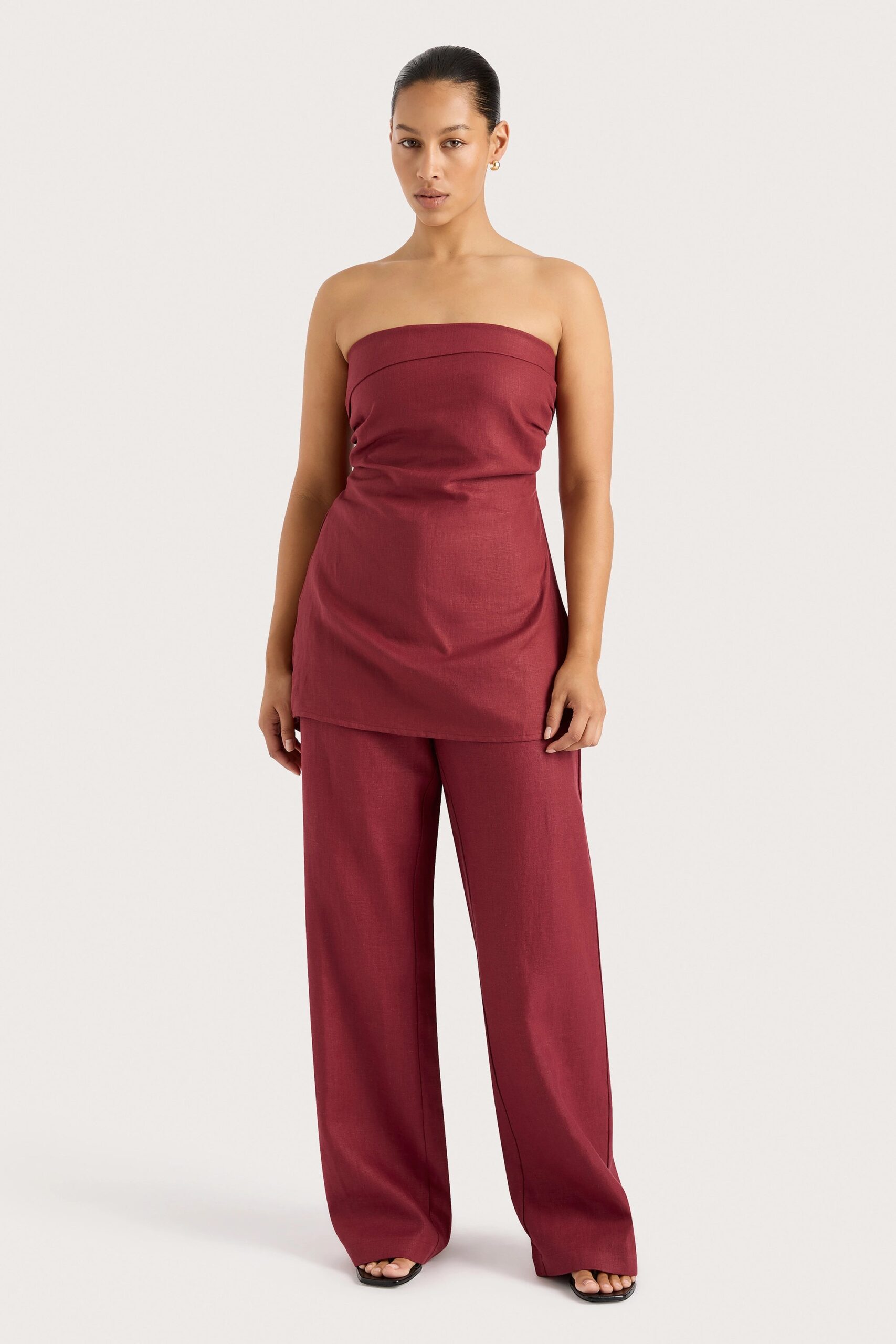 MNFTB191026063544305_3 Faithfull The Brand Lulea Pant Wine - Image 3