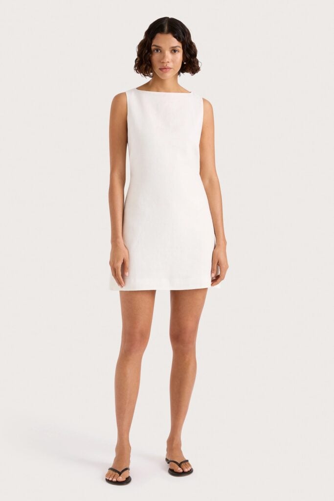 Faithfull The Brand Kelly Mini Dress White - Image 1