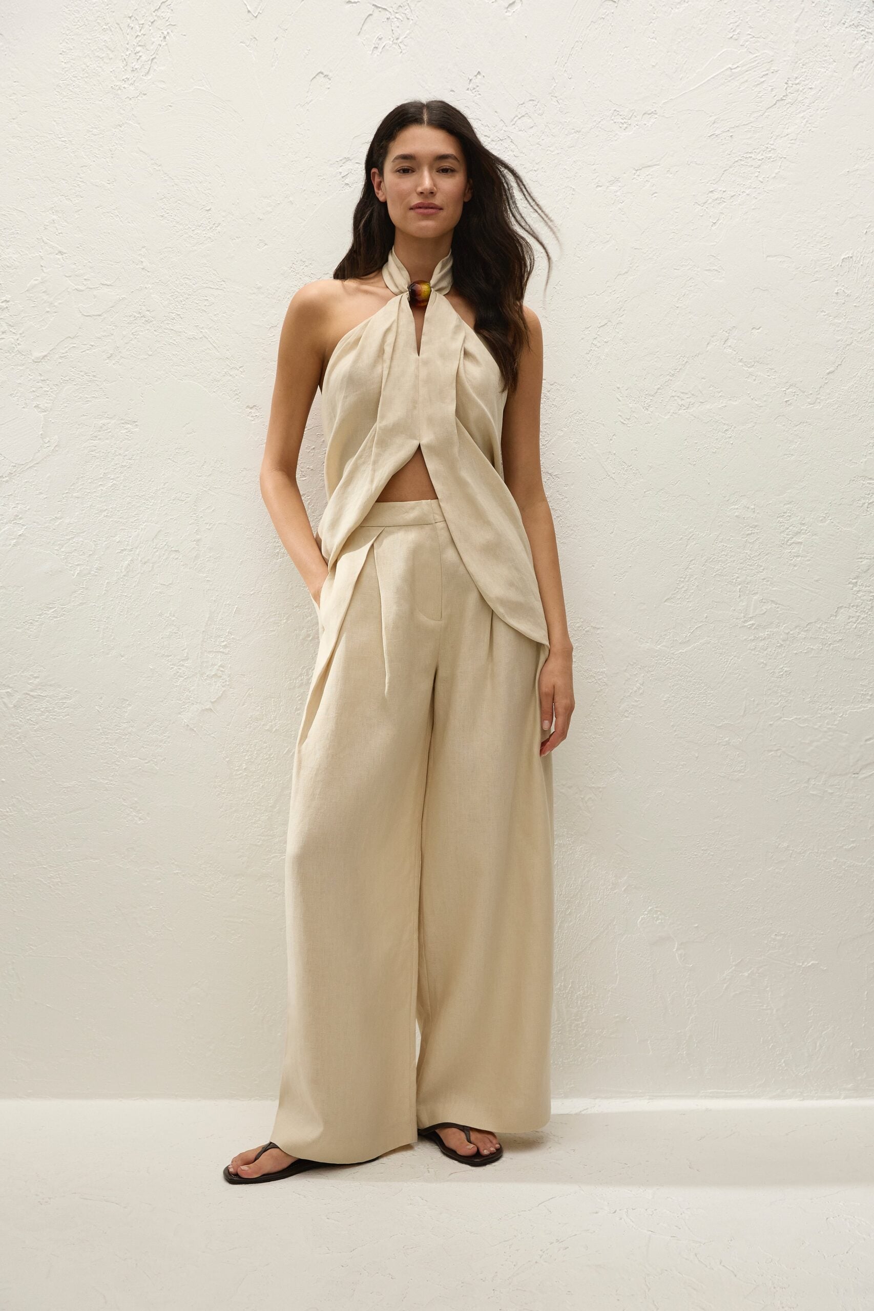 Faithfull The Brand Sofia Trouser Panna - Image 1