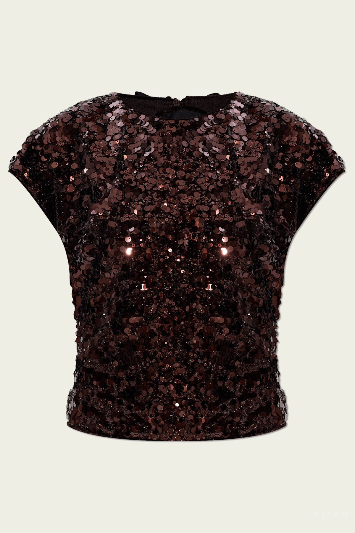GANNI Velvet Sequin Top - Image 1