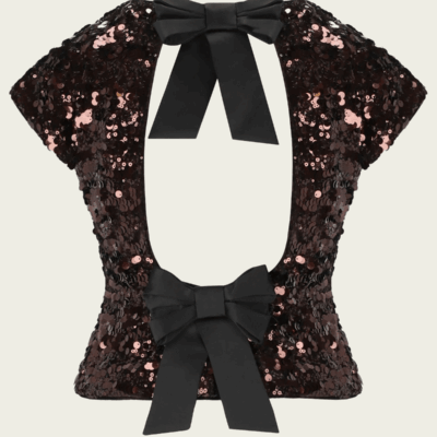 GANNI Velvet Sequin Top - Image 2