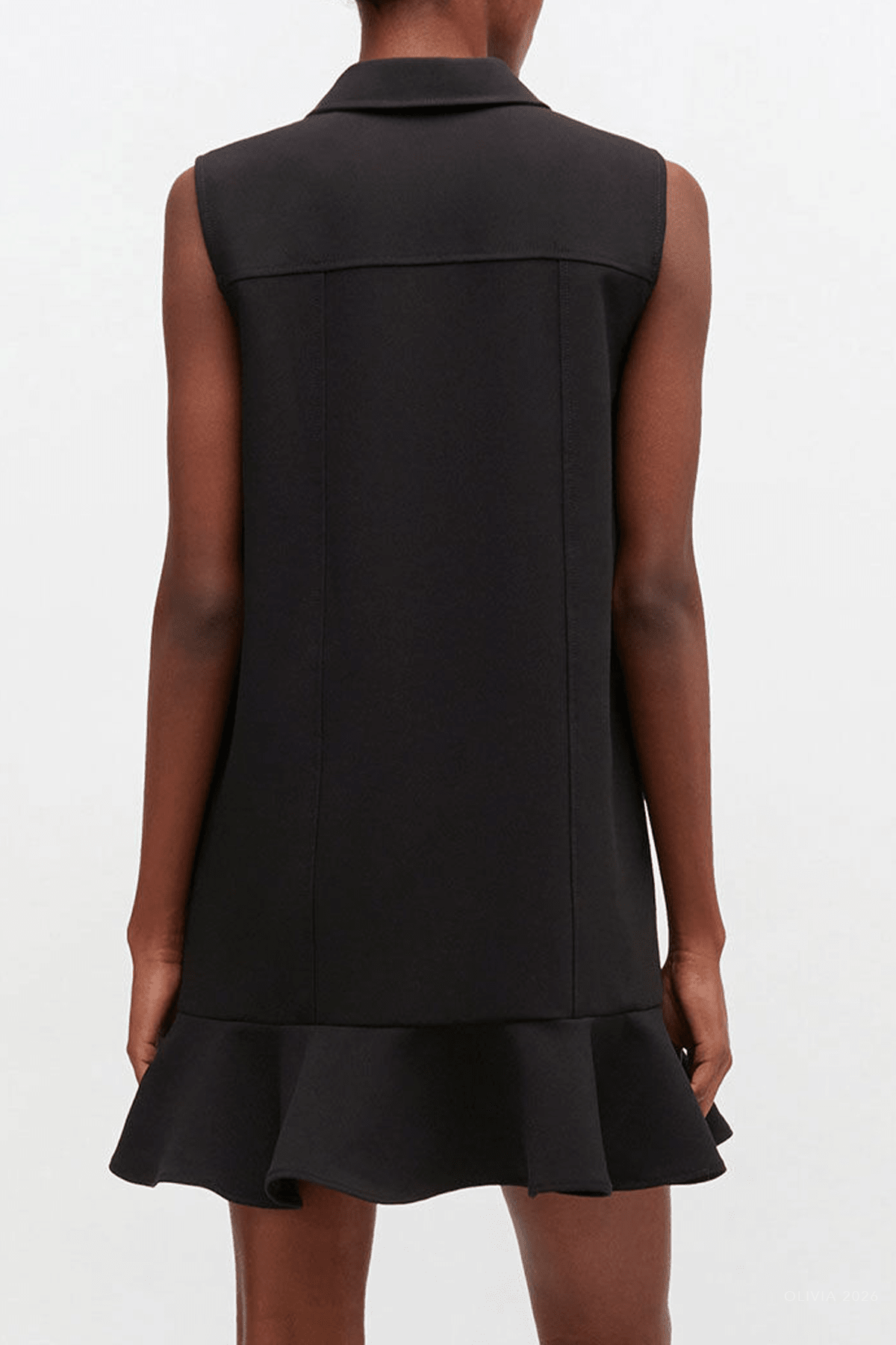 GANNI Twill Suiting Mini Dress - Image 3