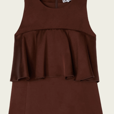GANNI Sleeveless Ruffle Top - Image 1