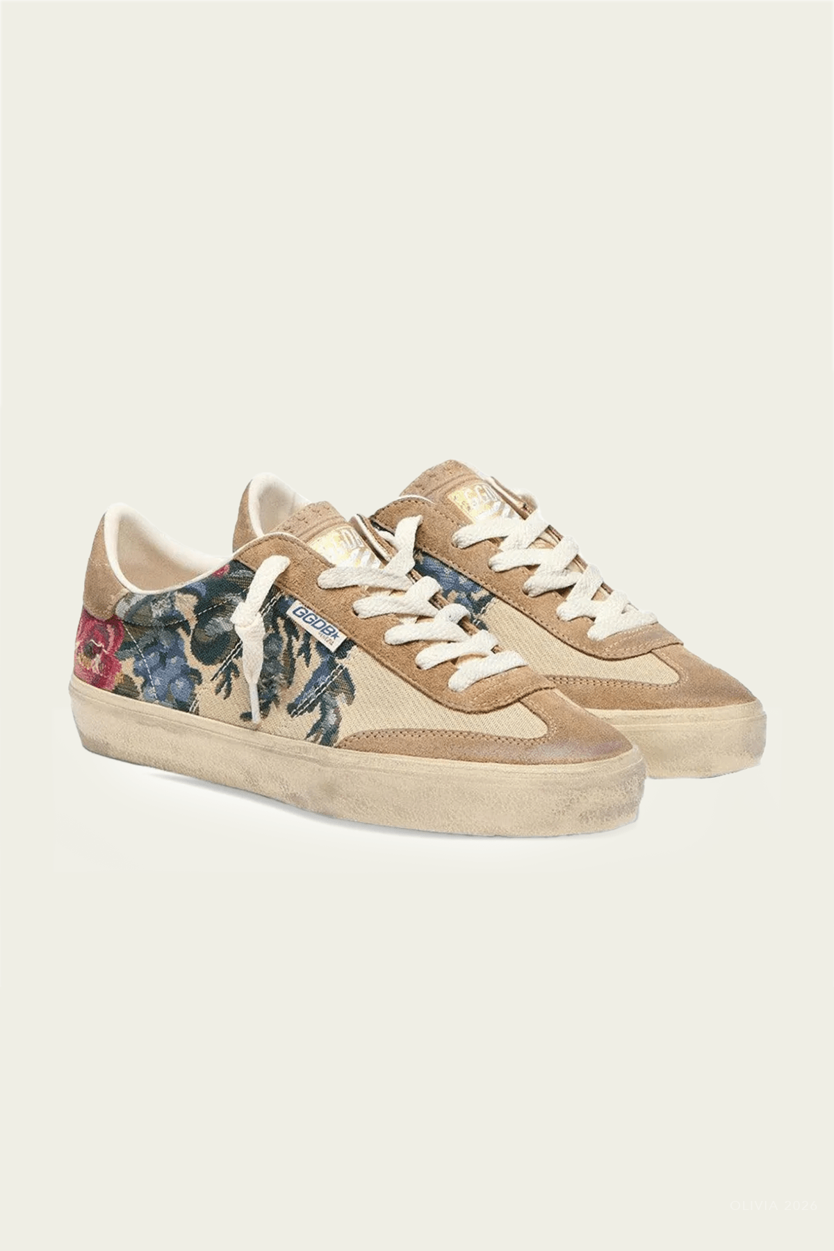 MNGOLD051026012821276_2 Golden Goose Soul-Star Floral-Print Canvas Sneaker - Image 2