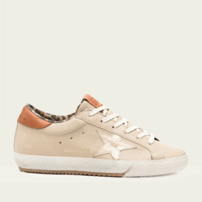 Golden Goose Super-Star Beige Platinum Leather Sneaker - Image 1