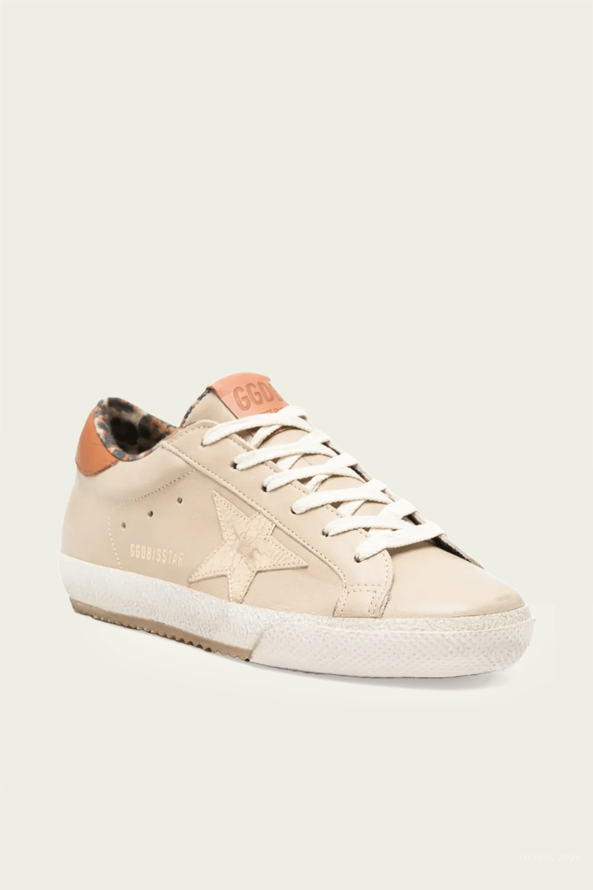 MNGOLD051026012821277_2 Golden Goose Super-Star Beige Platinum Leather Sneaker - Image 2