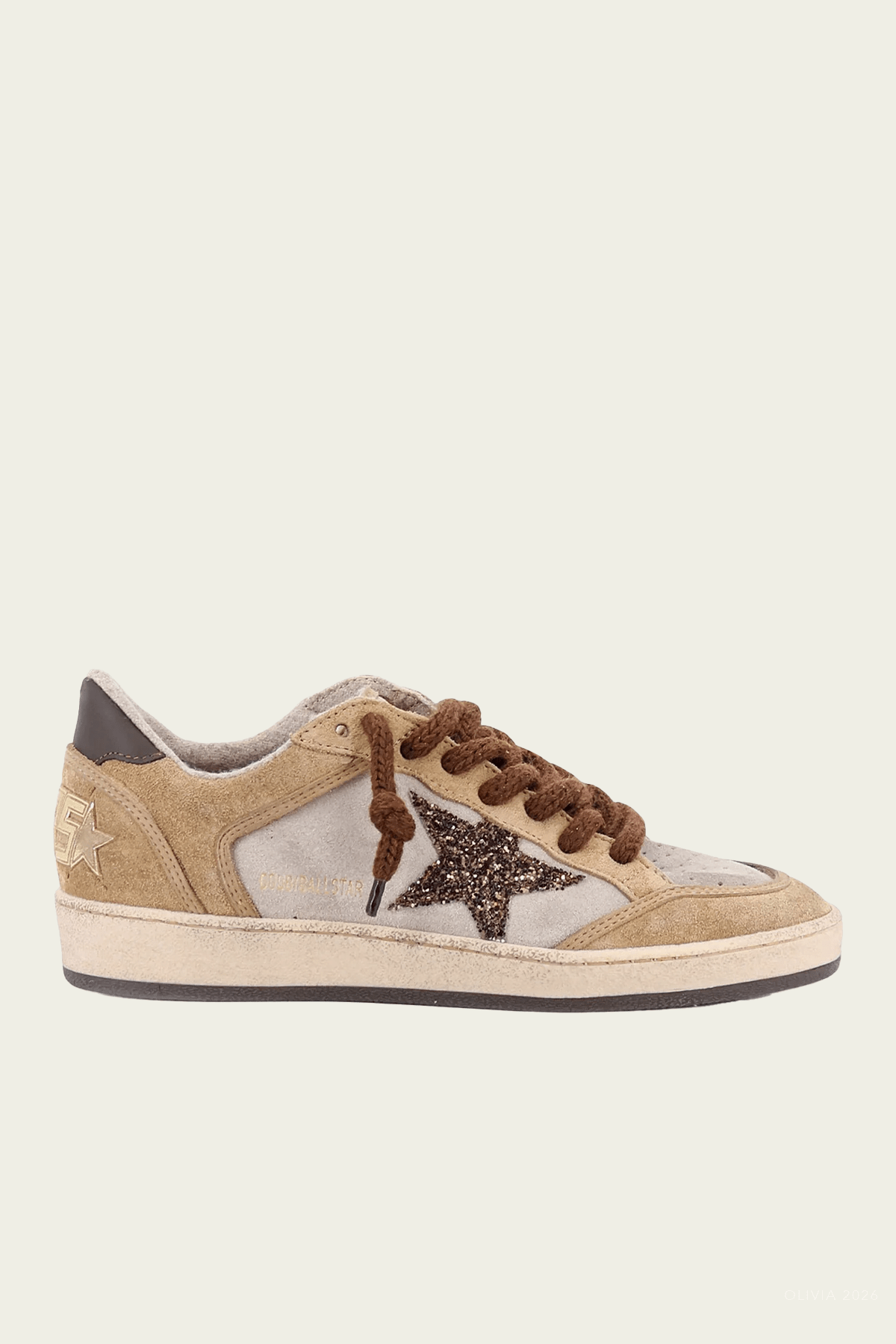 Golden Goose Ball-Star Brown Camel Suede Leather Sneaker - Image 1