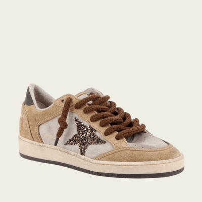 Golden Goose Ball-Star Brown Camel Suede Leather Sneaker - Image 2