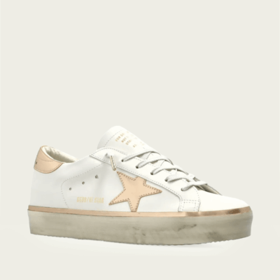 Golden Goose Hi-Star White Gold Leather Sneaker - Image 2