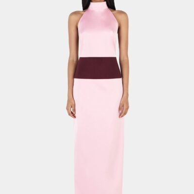 Hansen & Gretel Venetia Midi Dress Wine/Pink - Image 1