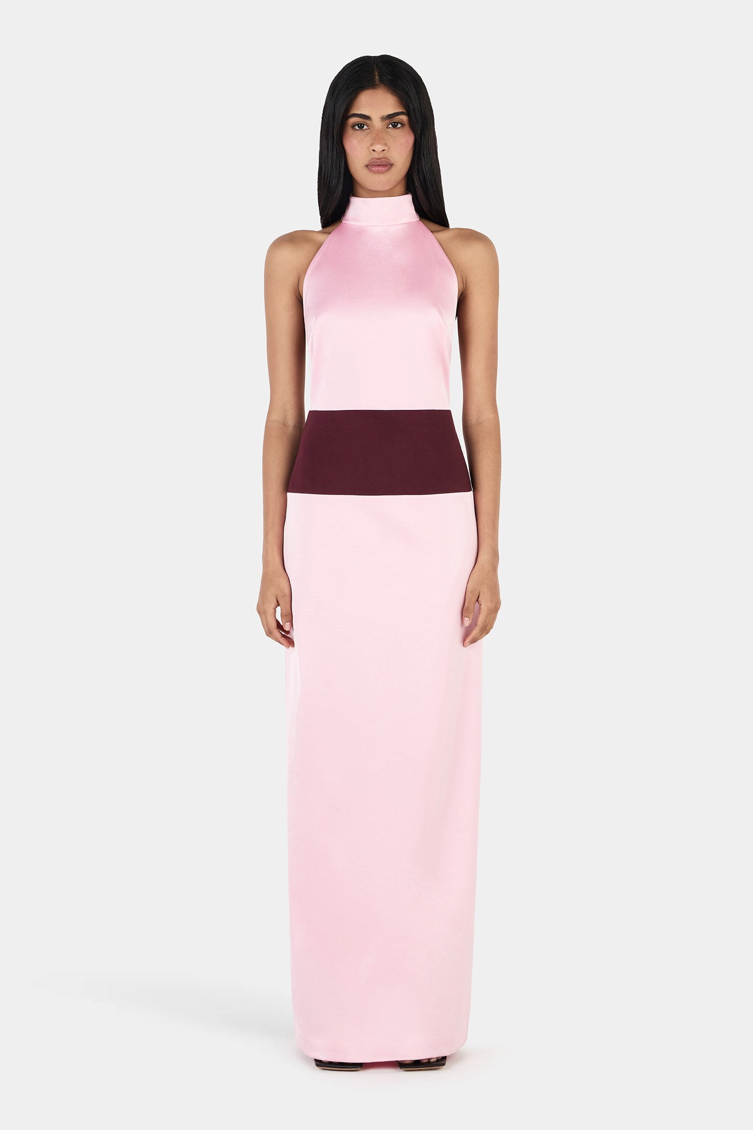 Hansen & Gretel Venetia Midi Dress Wine/Pink - Image 1