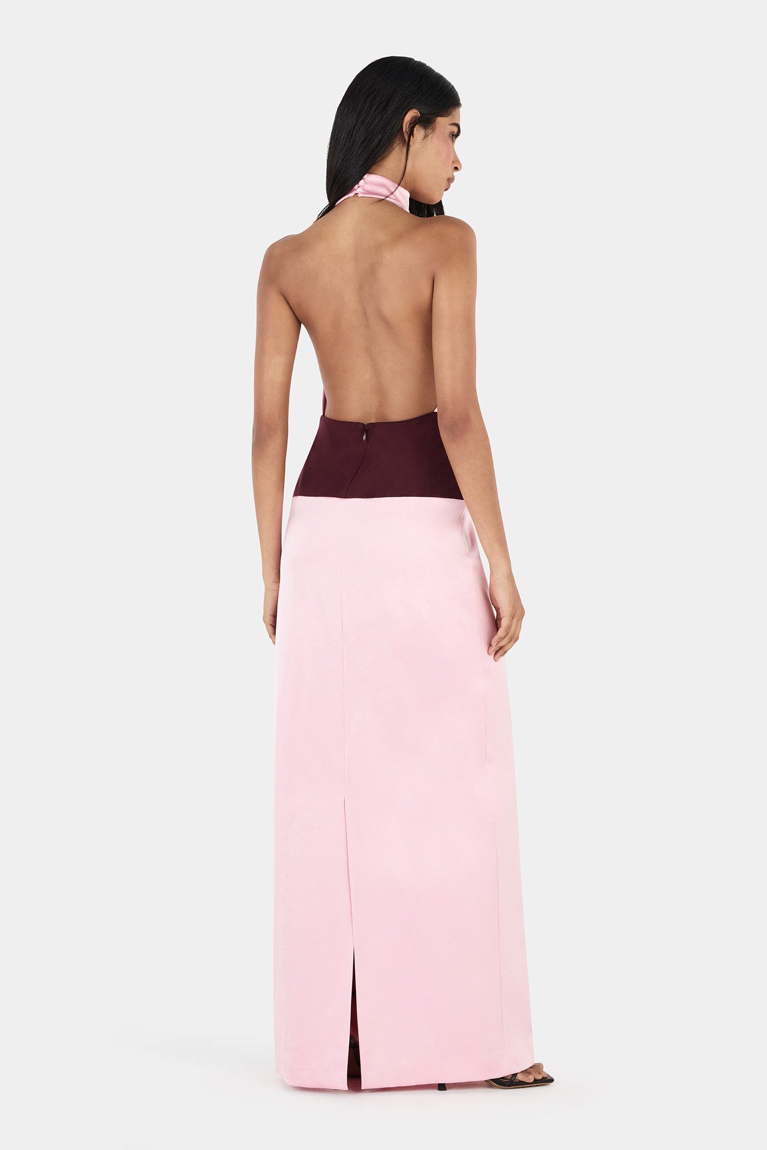 Hansen & Gretel Venetia Midi Dress Wine/Pink - Image 3