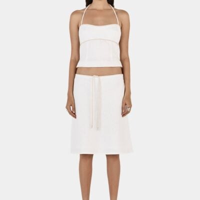 Hansen & Gretel Teisha Midi Skirt Ivory - Image 1