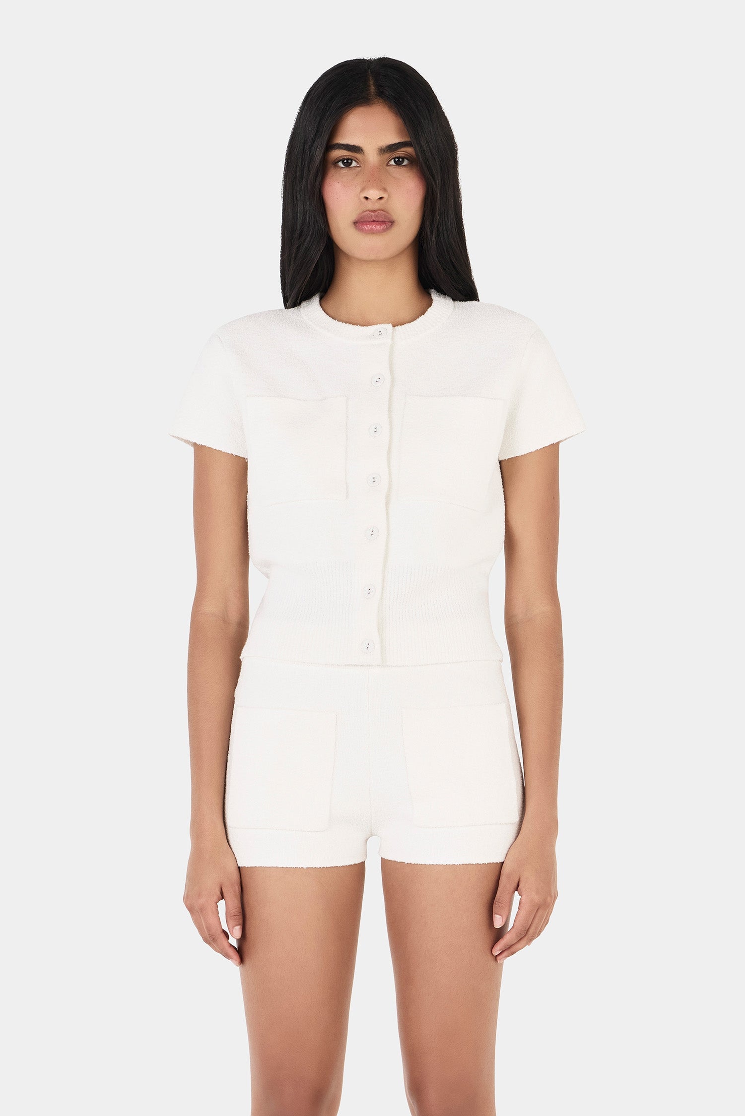 Hansen & Gretel Remy Boucle Top Ivory - Image 1