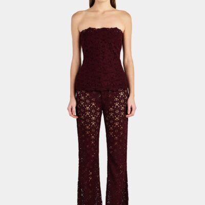 Hansen & Gretel Pyper Lace Pant Wine - Image 1
