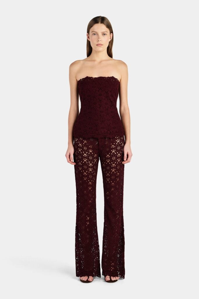 Hansen & Gretel Pyper Lace Pant Wine - Image 1