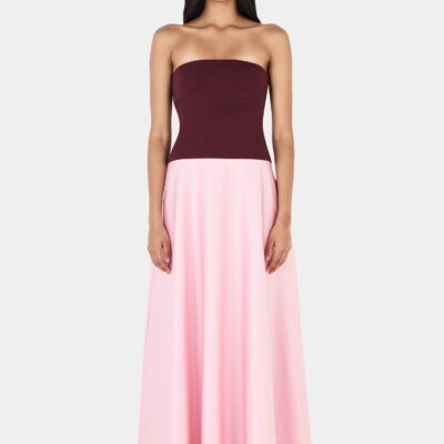 Hansen & Gretel Mona Maxi Dress Wine/Pink - Image 1