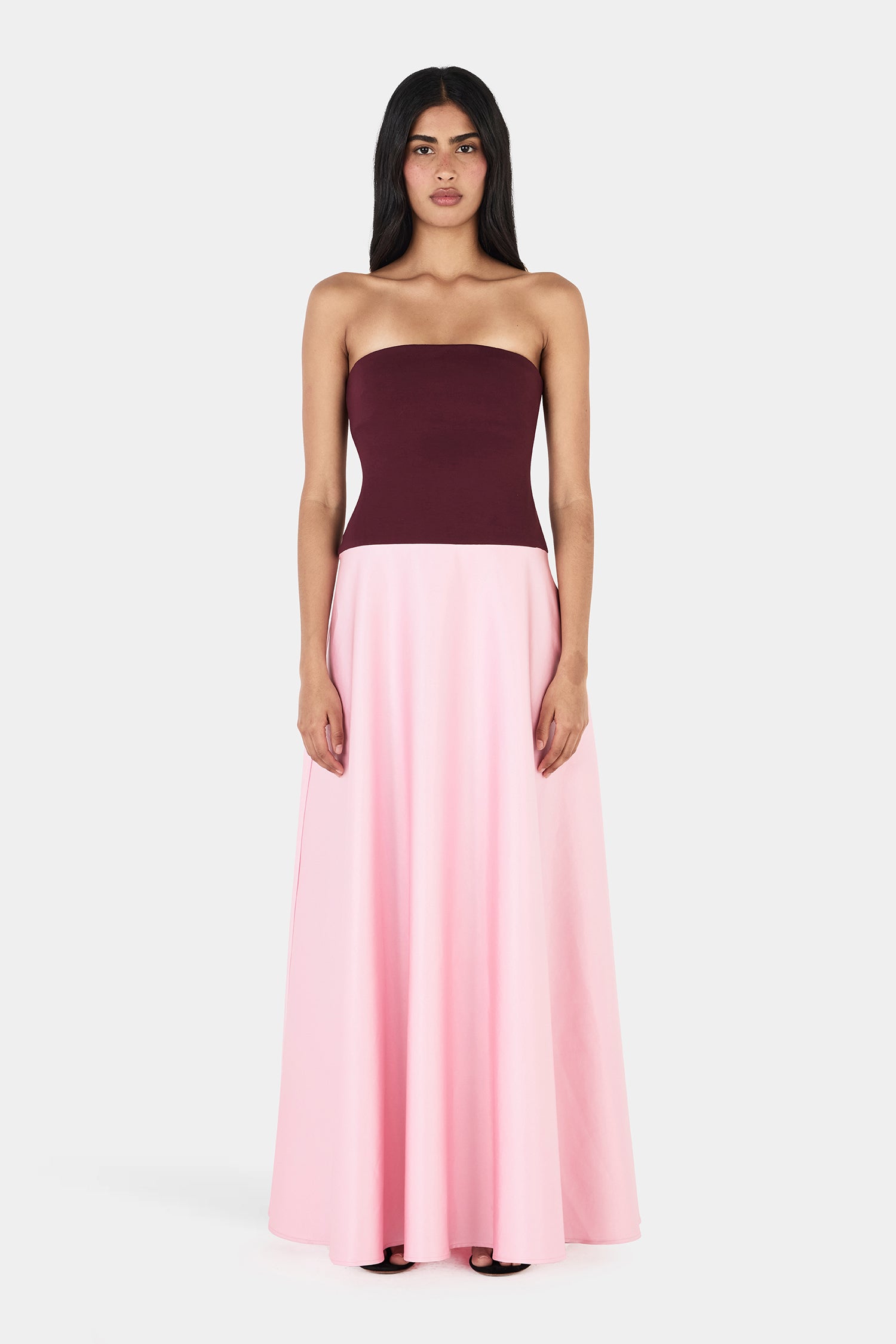 Hansen & Gretel Mona Maxi Dress Wine/Pink - Image 1
