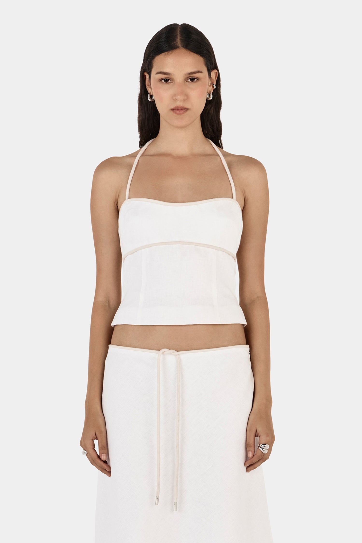 Hansen & Gretel Meike Corset Top Ivory - Image 1