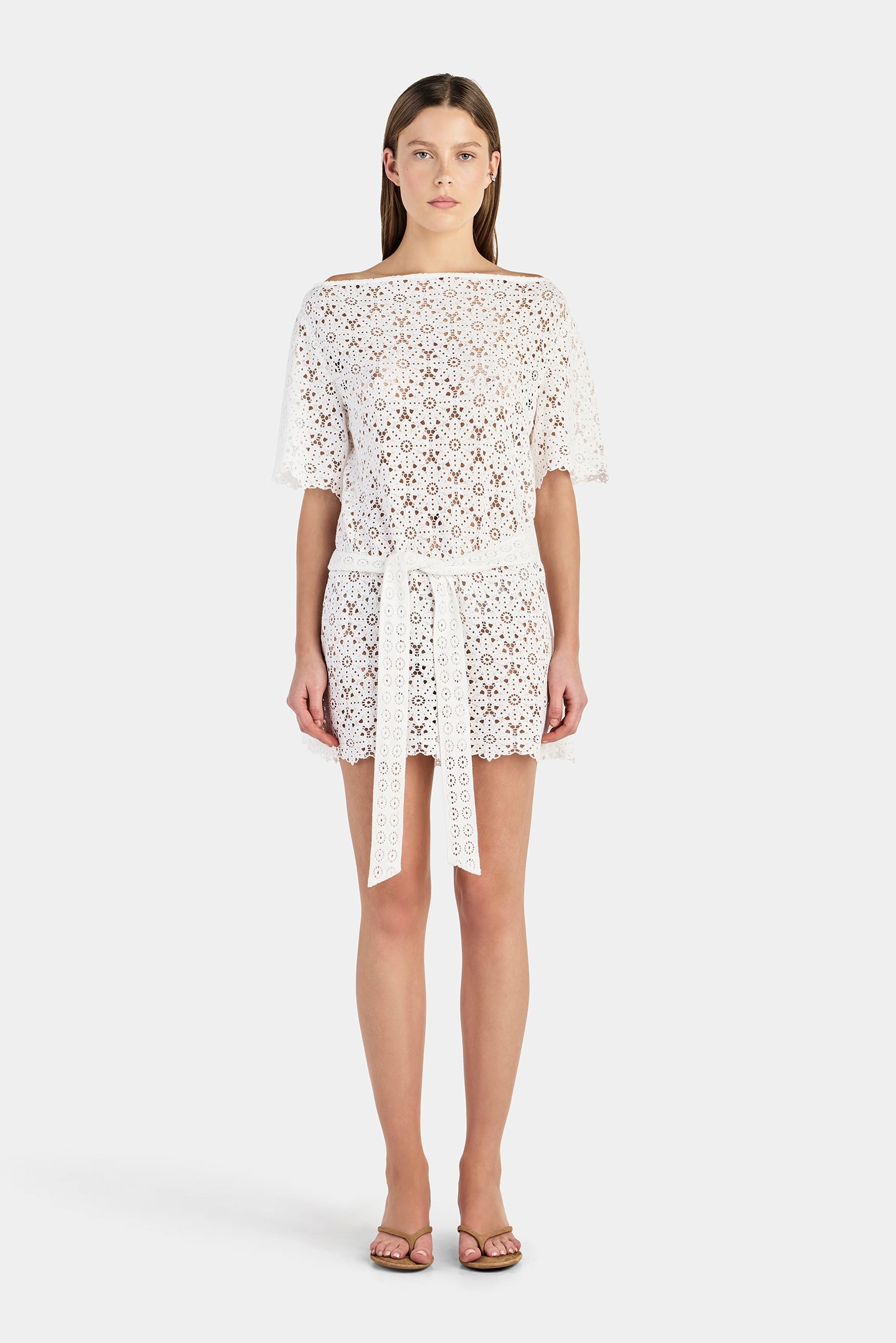 MNHAG051026015908027_2 Hansen & Gretel Marla Lace Tunic Top Ivory - Image 2