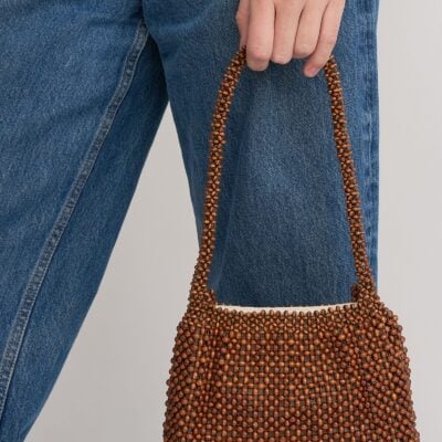 Hansen & Gretel Madera Bead Bag Brown - Image 2