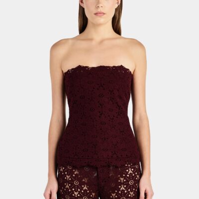 Hansen & Gretel Loco Lace Bustier Wine - Image 1