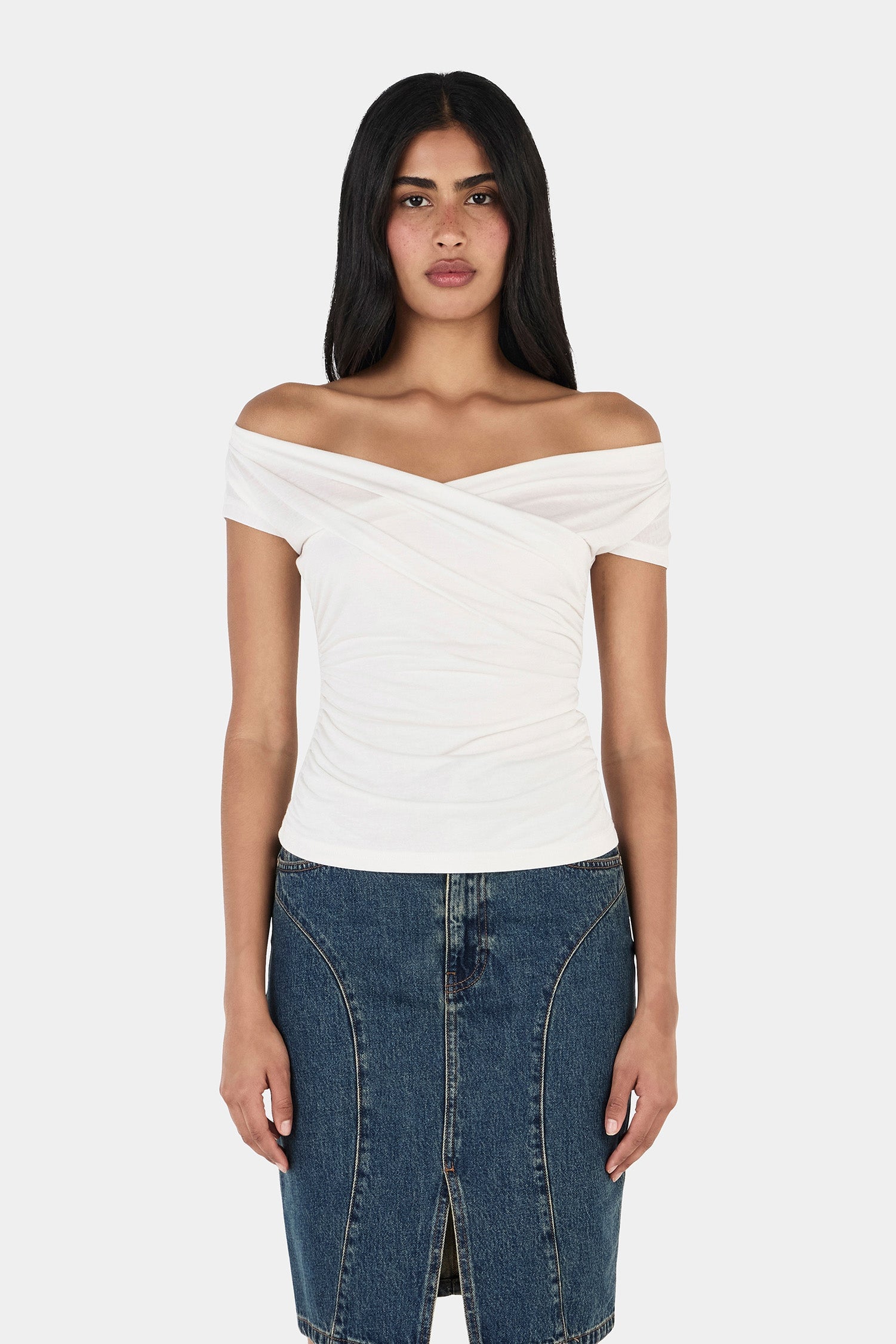 Hansen & Gretel Jax Jersey Top Ivory - Image 1
