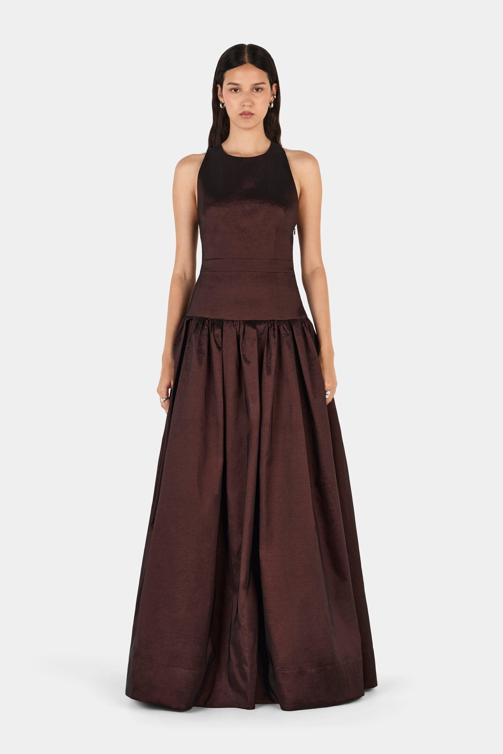 Hansen & Gretel Iris Taffeta Gown Choc - Image 1