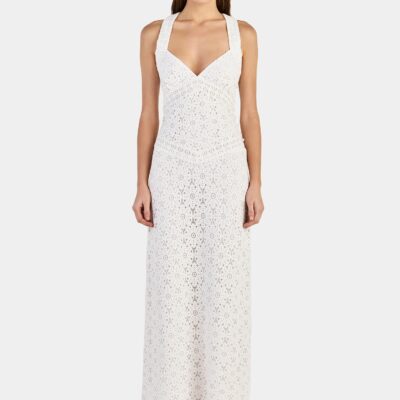 Hansen & Gretel Cody Crochet Maxi Dress Ivory - Image 1
