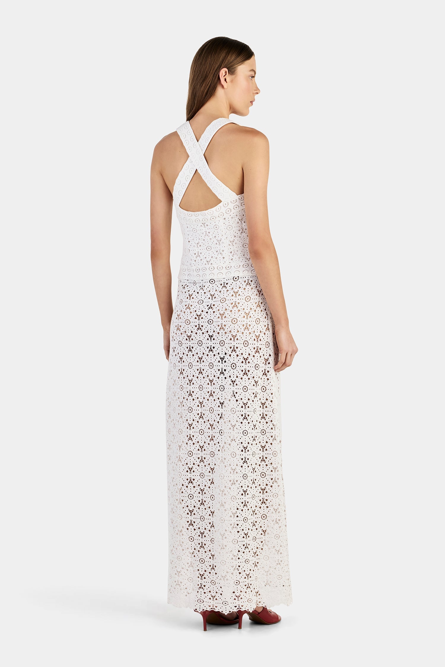 Hansen & Gretel Cody Crochet Maxi Dress Ivory - Image 2