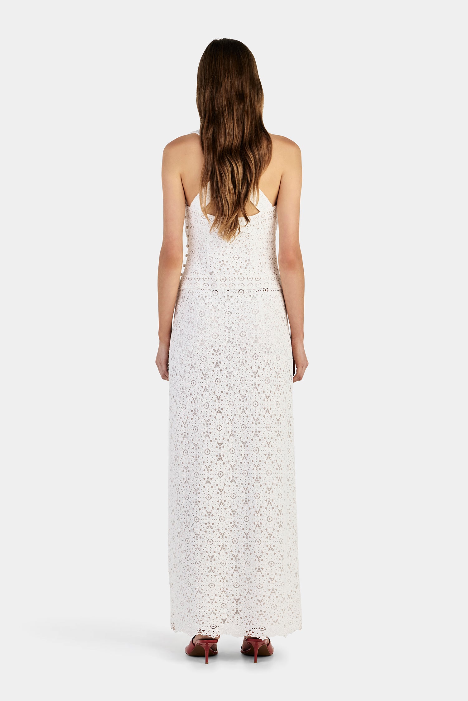 Hansen & Gretel Cody Crochet Maxi Dress Ivory - Image 3
