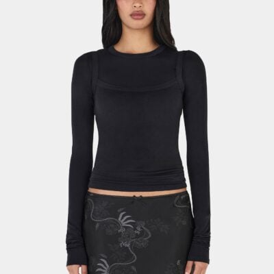 Hansen & Gretel Capulet Layered Top Black - Image 1