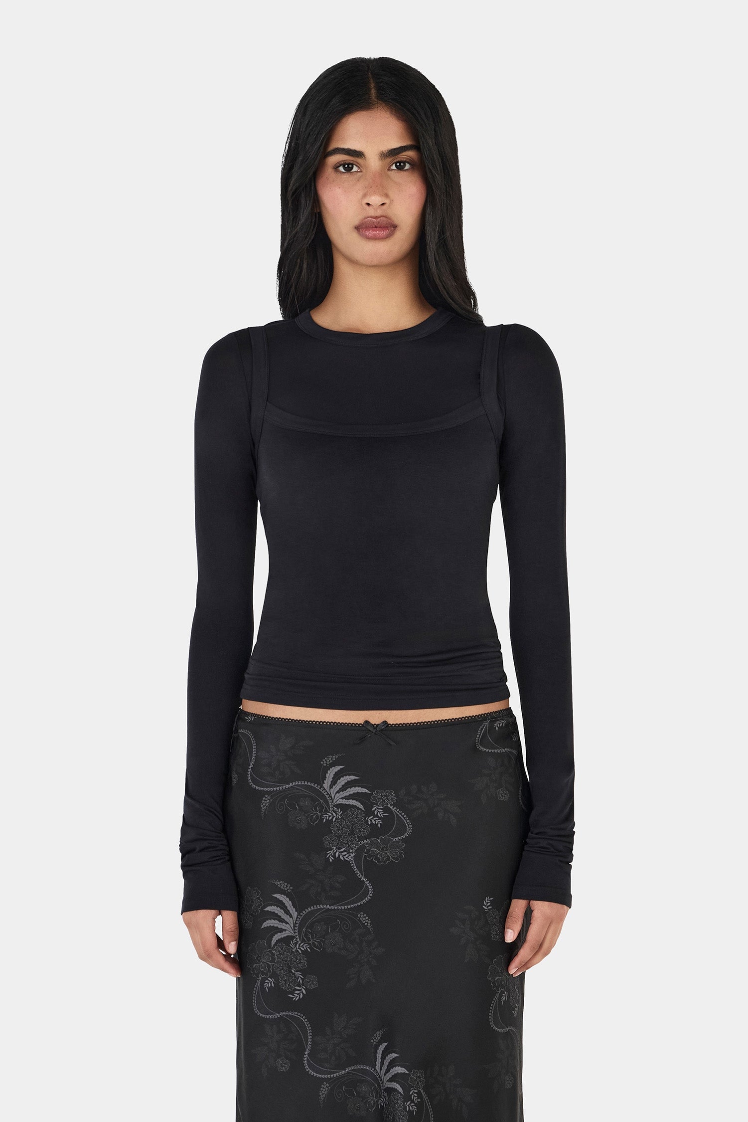 Hansen & Gretel Capulet Layered Top Black - Image 1