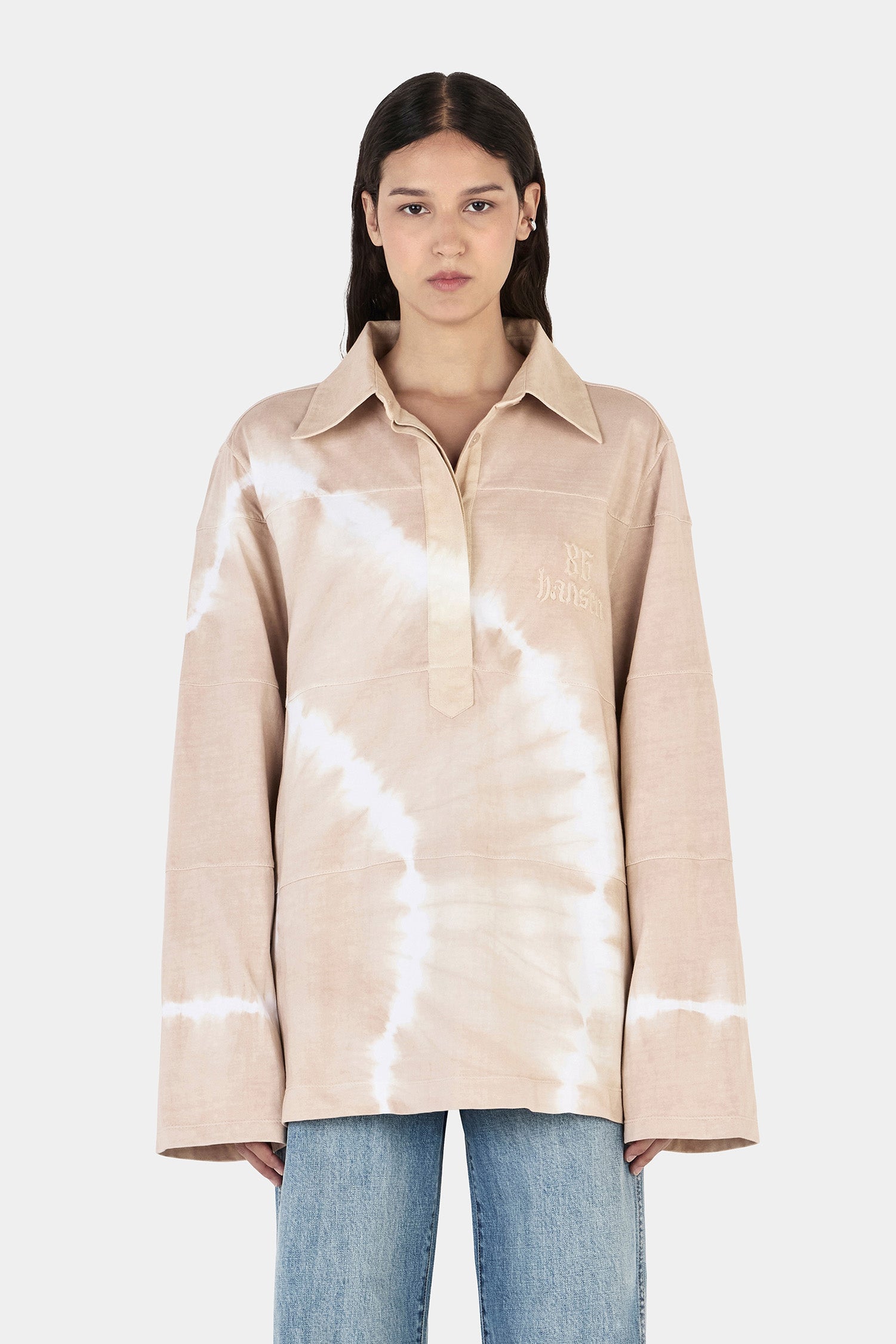 Hansen & Gretel Angus Long Sleeve Beige Tie-Dye - Image 1
